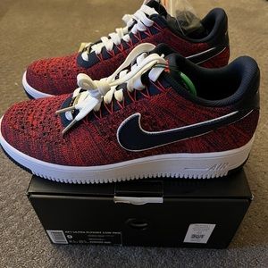 Patriots Nike Air Force 1 flyknit size 9 mens